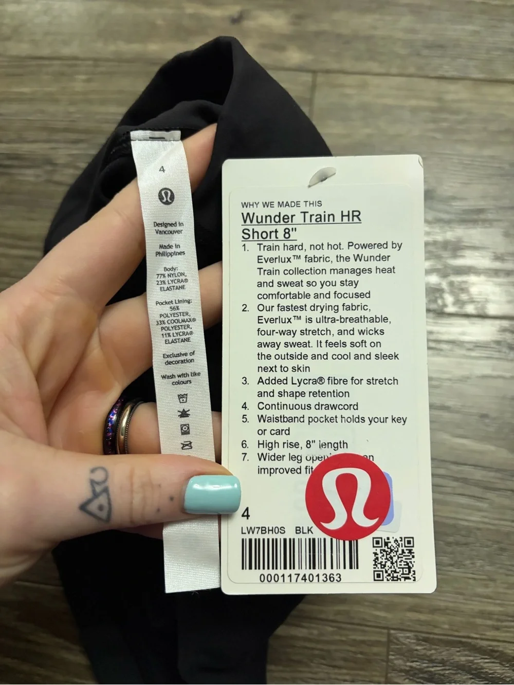NWT Lululemon Wunder Train High Rise Short 8